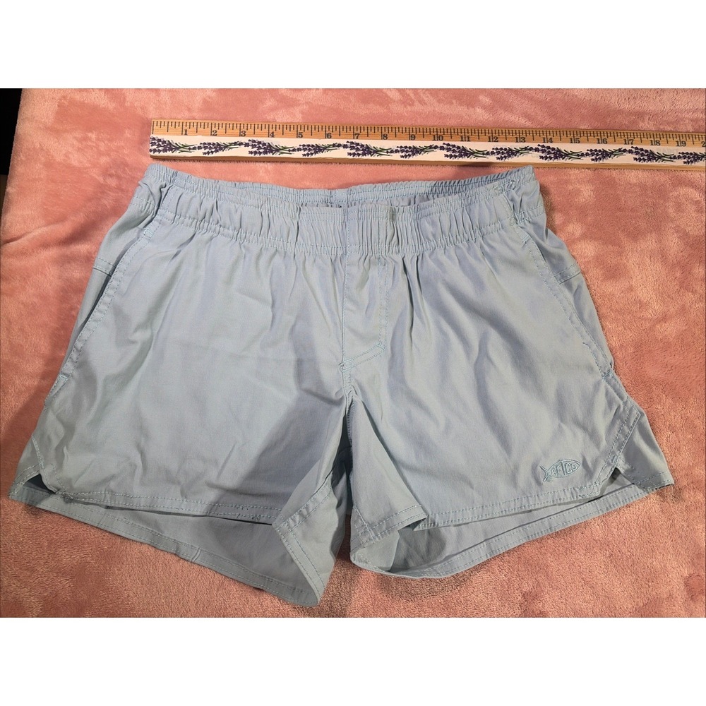 AFTCO Original Fishing Shorts Womens XS Blue Outdoor Beach Boat Utility Stretch